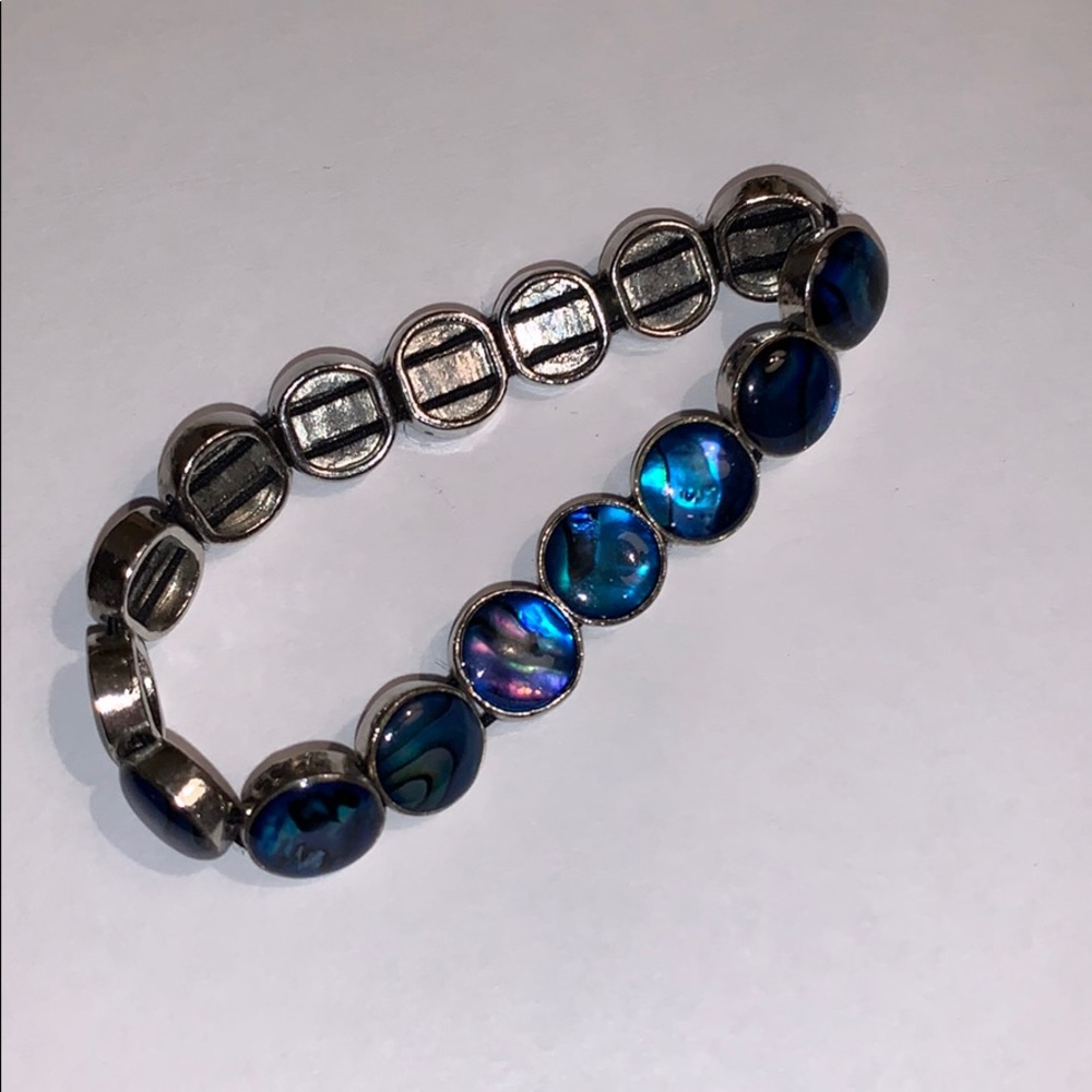 Aqua marbled bracelet